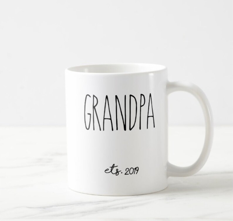 Set Grandpa Grandma Mugs Grandparents Gift Papa Mimi Etsy