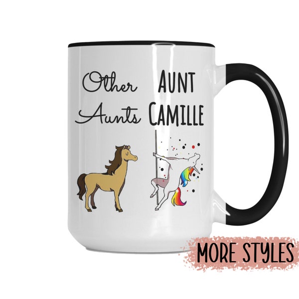 Funny Aunt Unicorn Mug, Birthday Gift For Your Aunt, Personalized Unicorn Mug, Aunts Cute Gift, Christmas Stocking, Gift for her