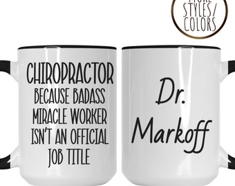 Personalized Name Gift for Chiropractors, Funny Thank You Gifts, Graduation Gift, Future Chiropractor, Dr. Coffee Mug, Best Chiropractor