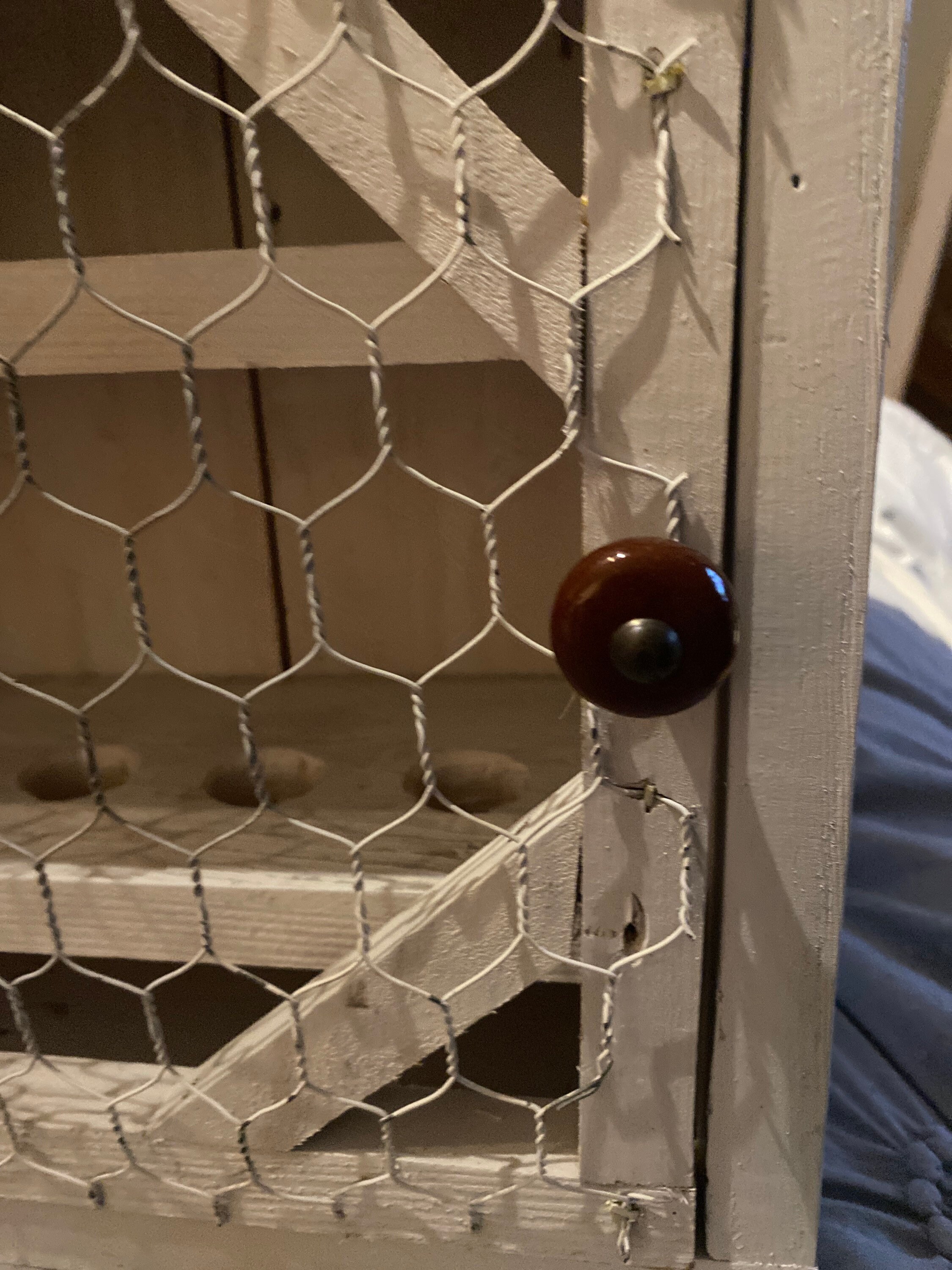 Vintage chicken wire white wood handmade Etsy