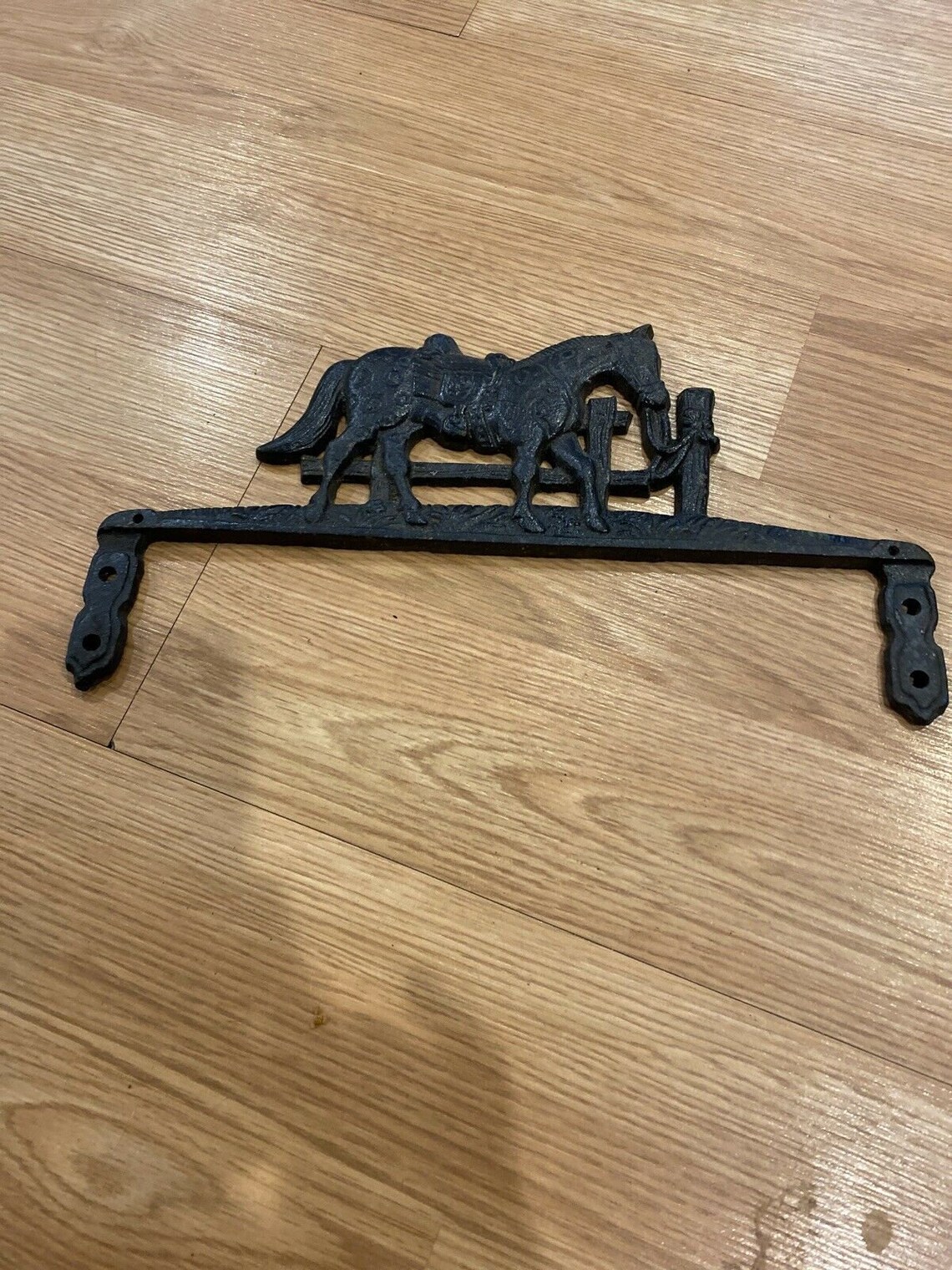 Vintage Cast Iron Horse & Saddle by A Fence Mailbox Piece Etsy