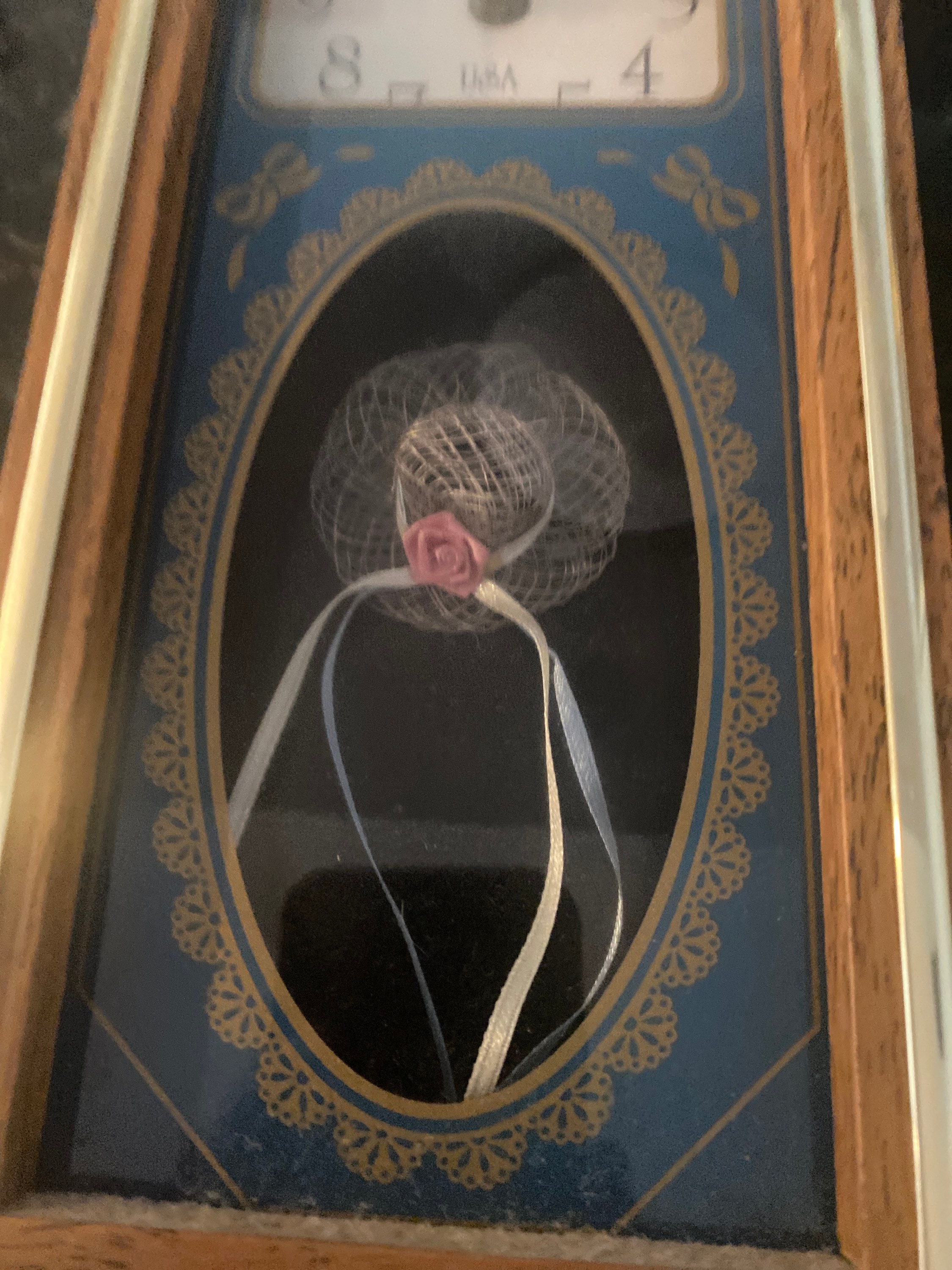 VTG Ingraham USA Wooden Wall Clock with Hat Inside Frame Etsy