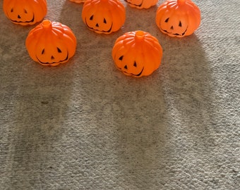 10 Halloween Jack-O-Lantern Pumpkin Mini String Light Covers Replacements 2"H