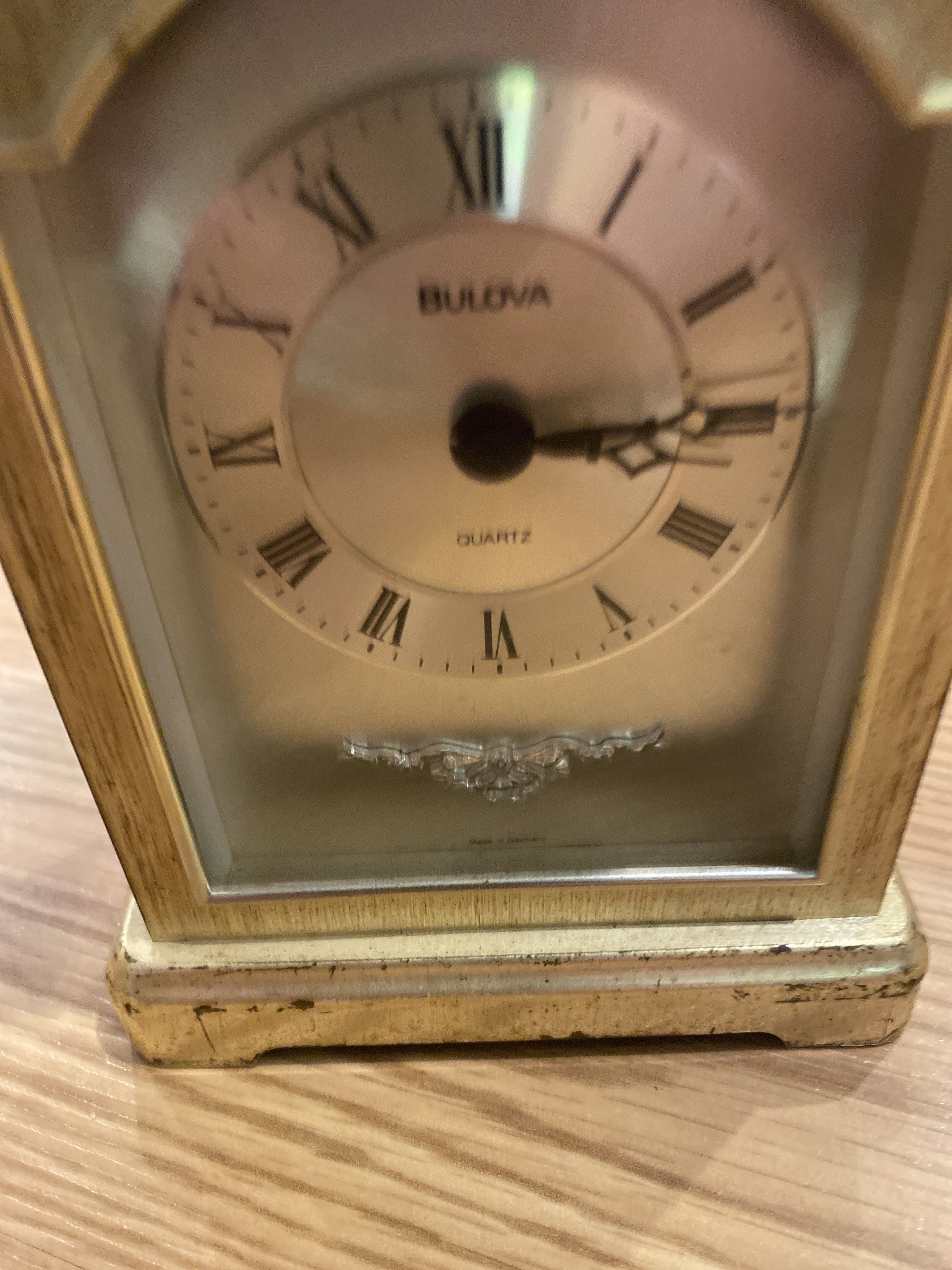Vintage Bulova Quartz Carriage/mantle Brushed Brass 6 Clock Etsy