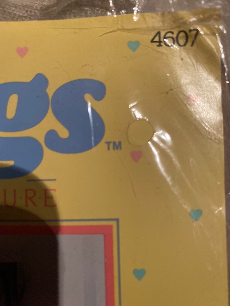 VTG NIP Dimensions Baby Hugs Bear \u2018n Bunnies Birth Record 11\u201dx14\u201d Cross Stitch