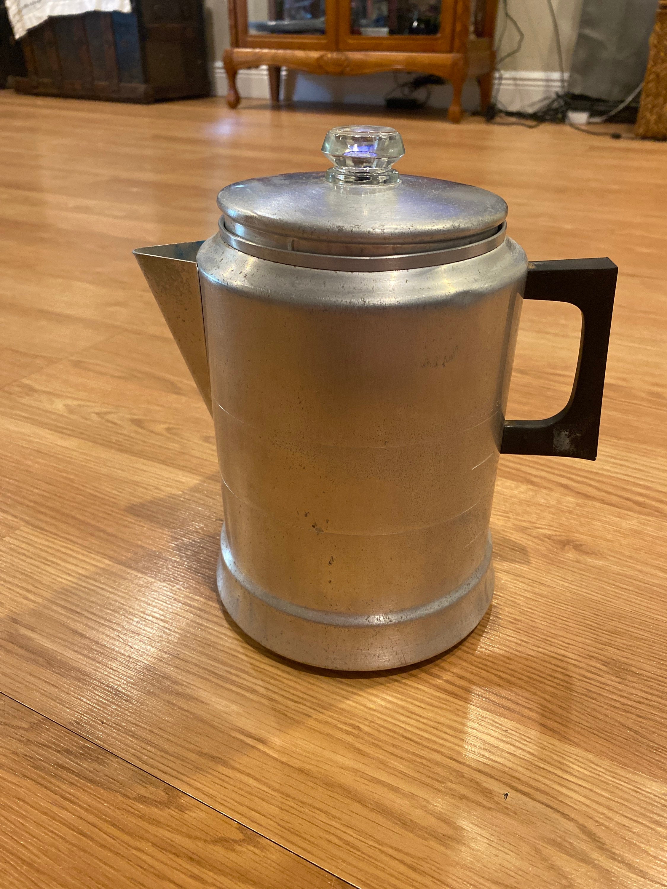Sears Maid of Honor Aluminum Coffee Pot Best Heavy Weight 12 Cup Percolator  Vtg