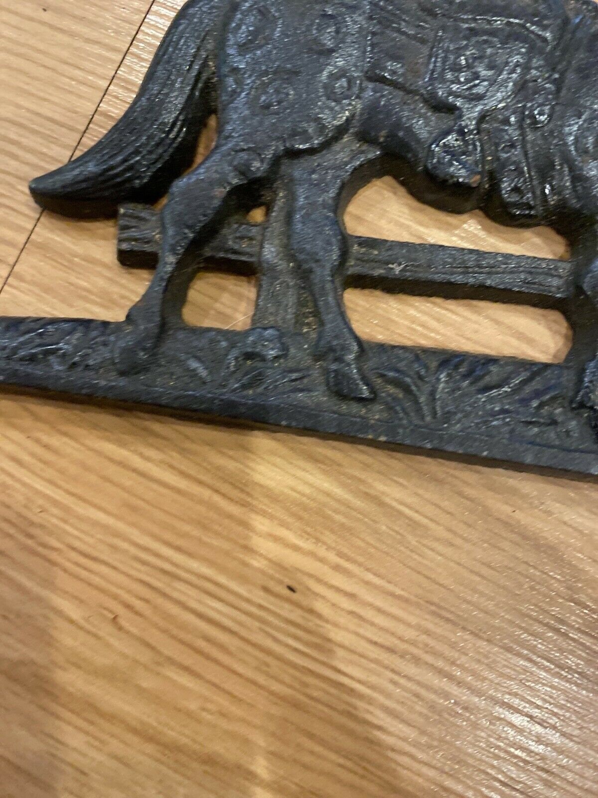 Vintage Cast Iron Horse & Saddle by A Fence Mailbox Piece Etsy