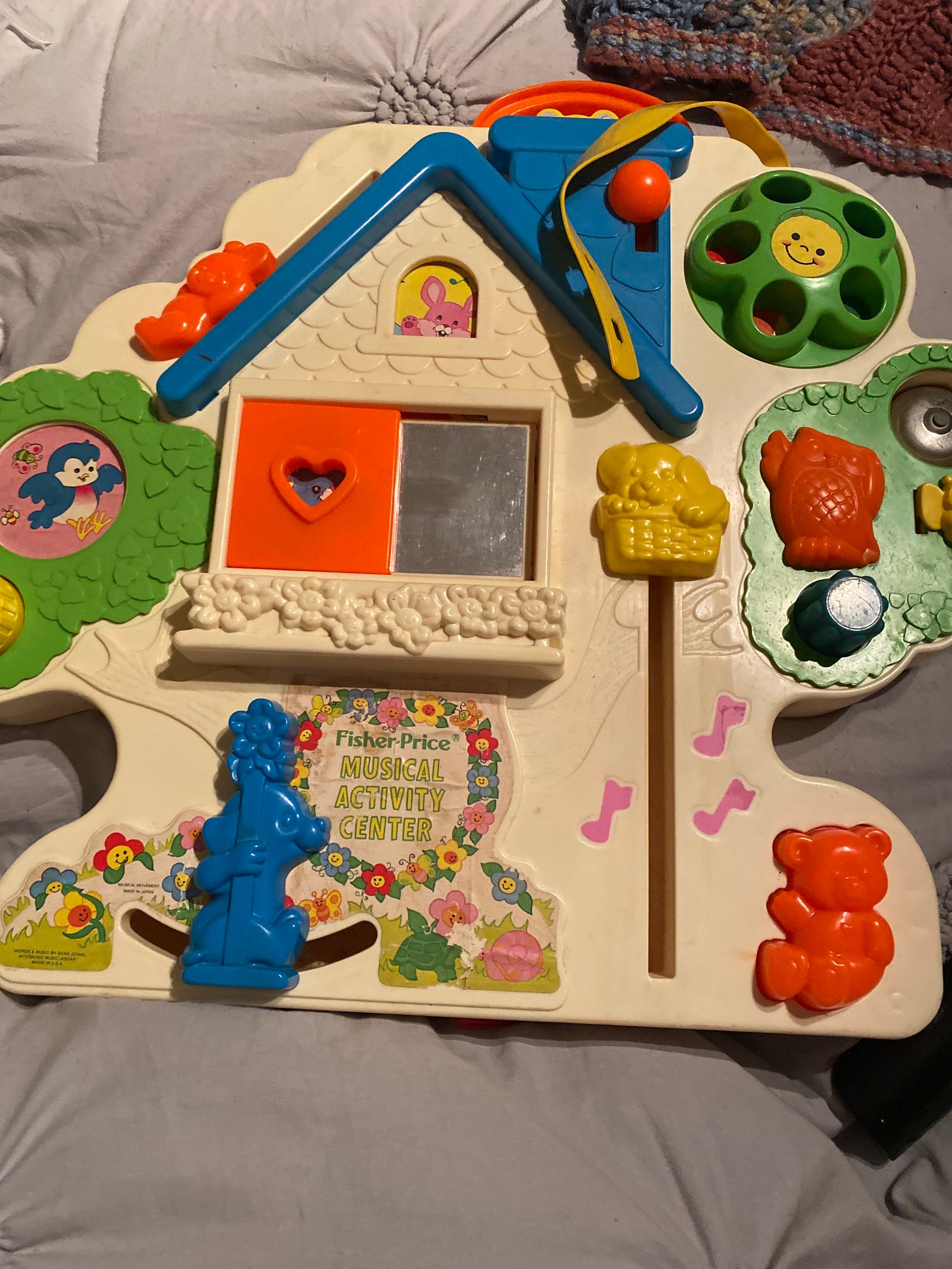 Vintage 1985 Fisher Price Musical Activity Center Baby Crib Etsy