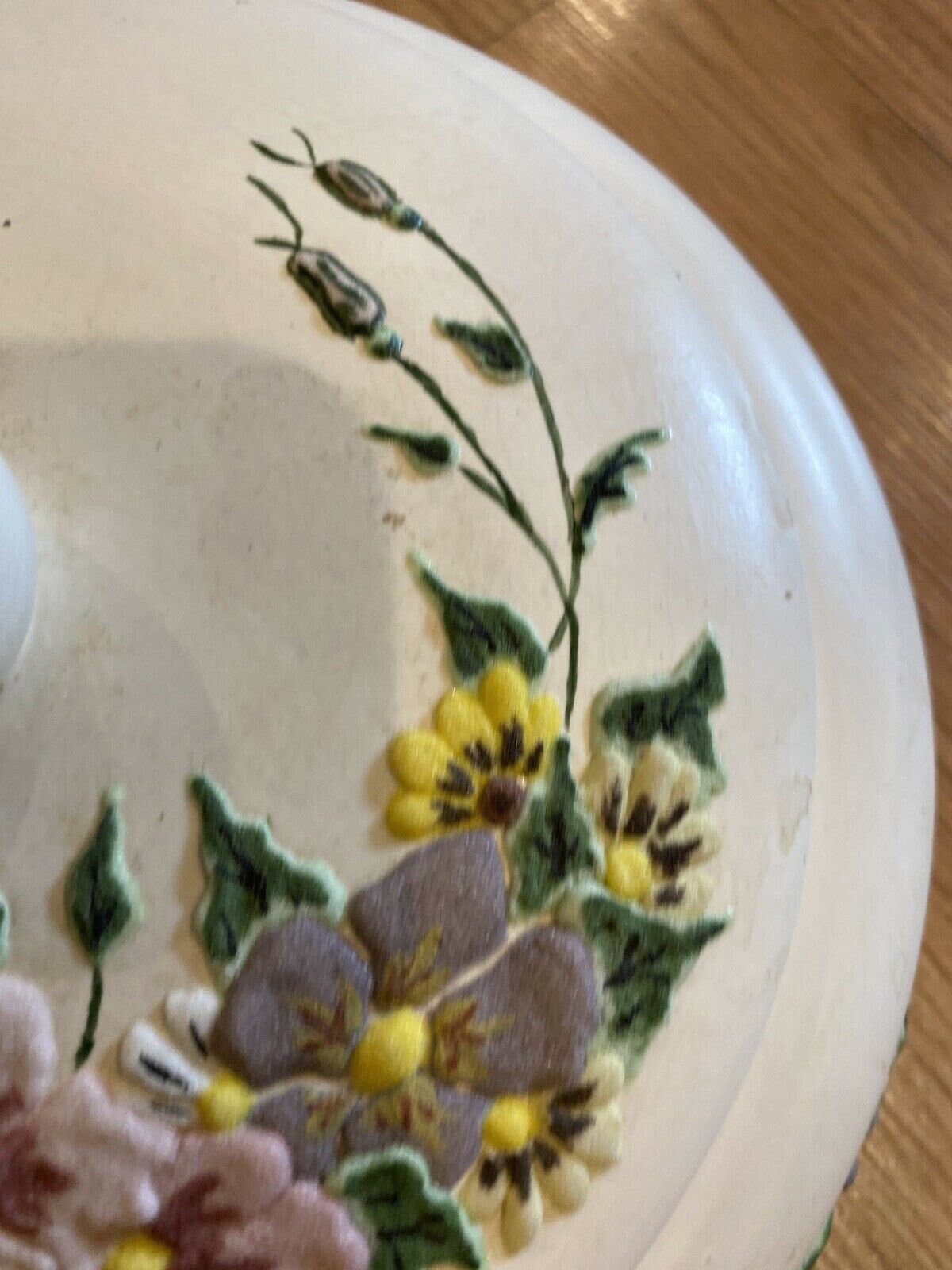 Vintage Arnel's Ceramic Bowl With Lid Hand Painted Flowers Etsy