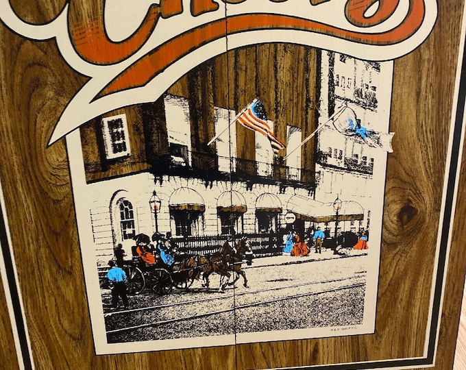 Vintage Cheers TV Show Original Dart Board With Wooden Etsy