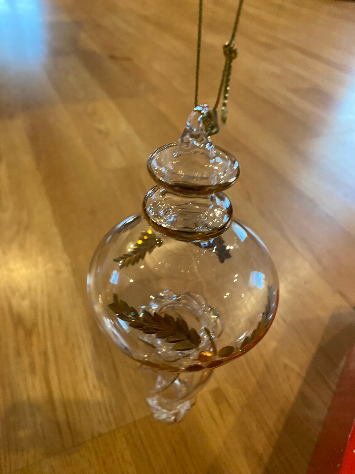 Vintage dillards trimming crystal glass finial spiral ornament Etsy