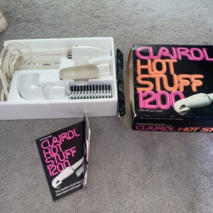 Vintage Clairol Hot Stuff 1000 Multidryer Set Complete In Original Box 1976