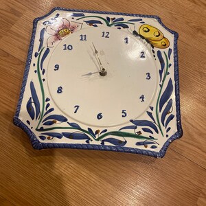 wall clock italian pottery florence made in Italy - Hand painted