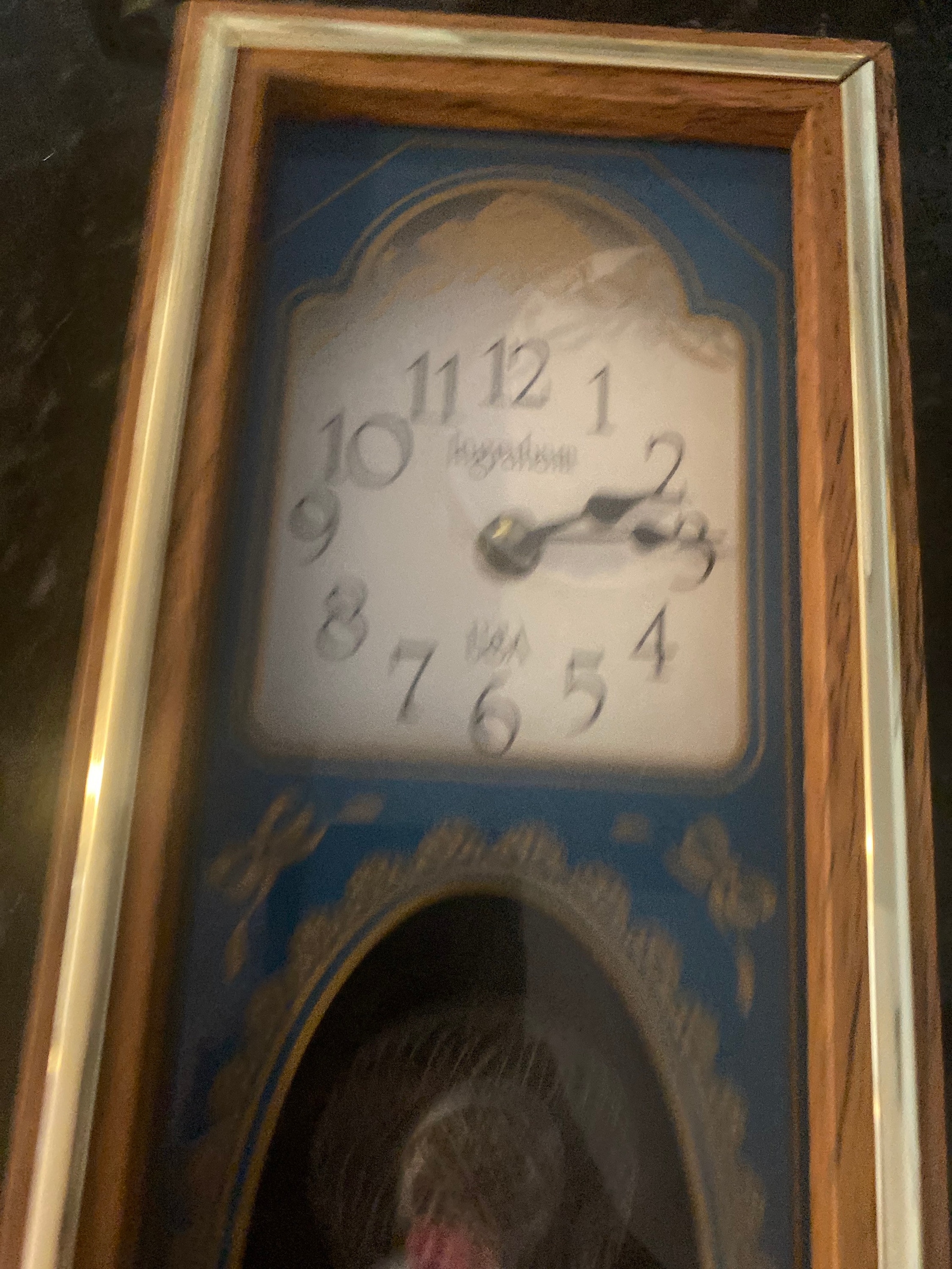 VTG Ingraham USA Wooden Wall Clock With Hat Inside Frame Etsy