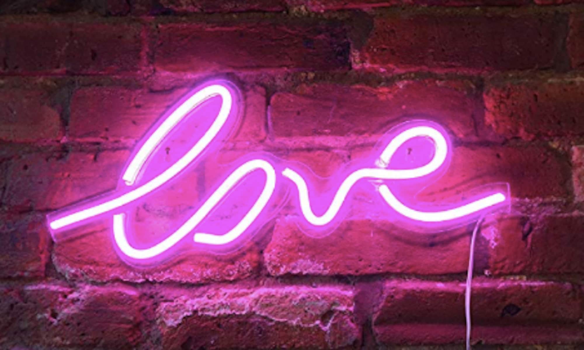 Neon Pink Led Love Sign 17 5 Inch Neon Light Love Sign Wedding Led Sign Cool Light Wall Art Wedding Decor Love Sign