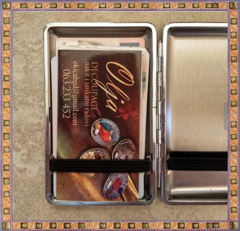 Elegant Flowers. Slim Cigarette Case for 100's Metal Etsy