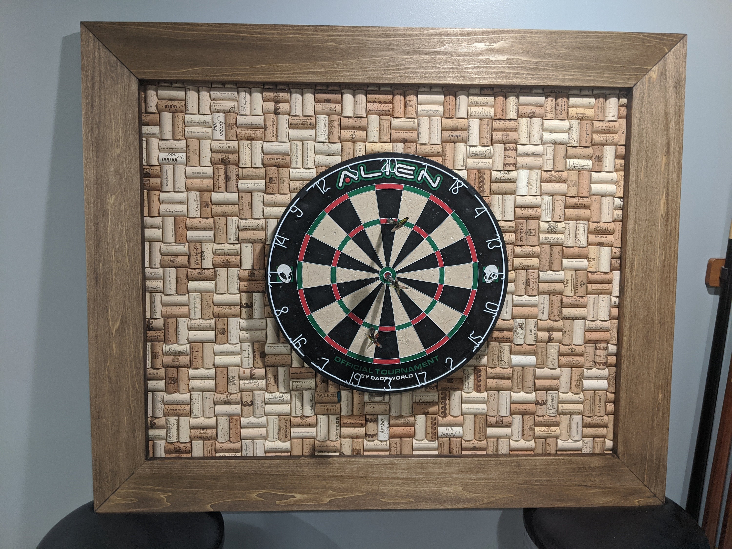 Wine Cork Dartboard Backer Custom Etsy