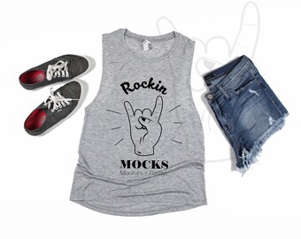 Download Free Bella Canvas 8803, Muscle Tank Mockup, Bella and Canvas Mockup, Grey Muscle Tank, Summer Mockup Shorts PSD Template