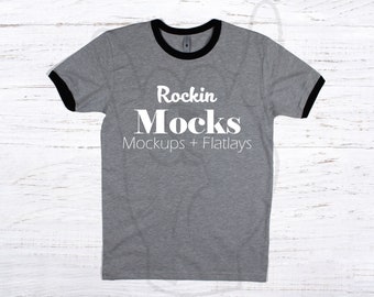 Download Free Next Level 3604 Unisex Ringer Tee T Shirt Mockup Heather Grey Ringer Tee 3604 Mockup Tshirt Flatlay Mockup Psd 22 000 Free Psd Files PSD Mockup Template