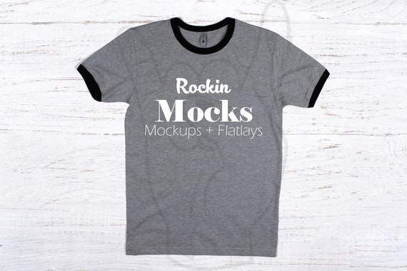 Download Free Next Level 3604 Unisex Ringer Tee T-Shirt Mockup (PSD ...