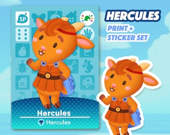 Disney's "Hercules" Hercules Disney x Animal Crossing Print + Sticker Set