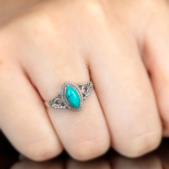 Anello Con Pietra Di Marquise, Anello Con Pietra Di Luna - Foto 5