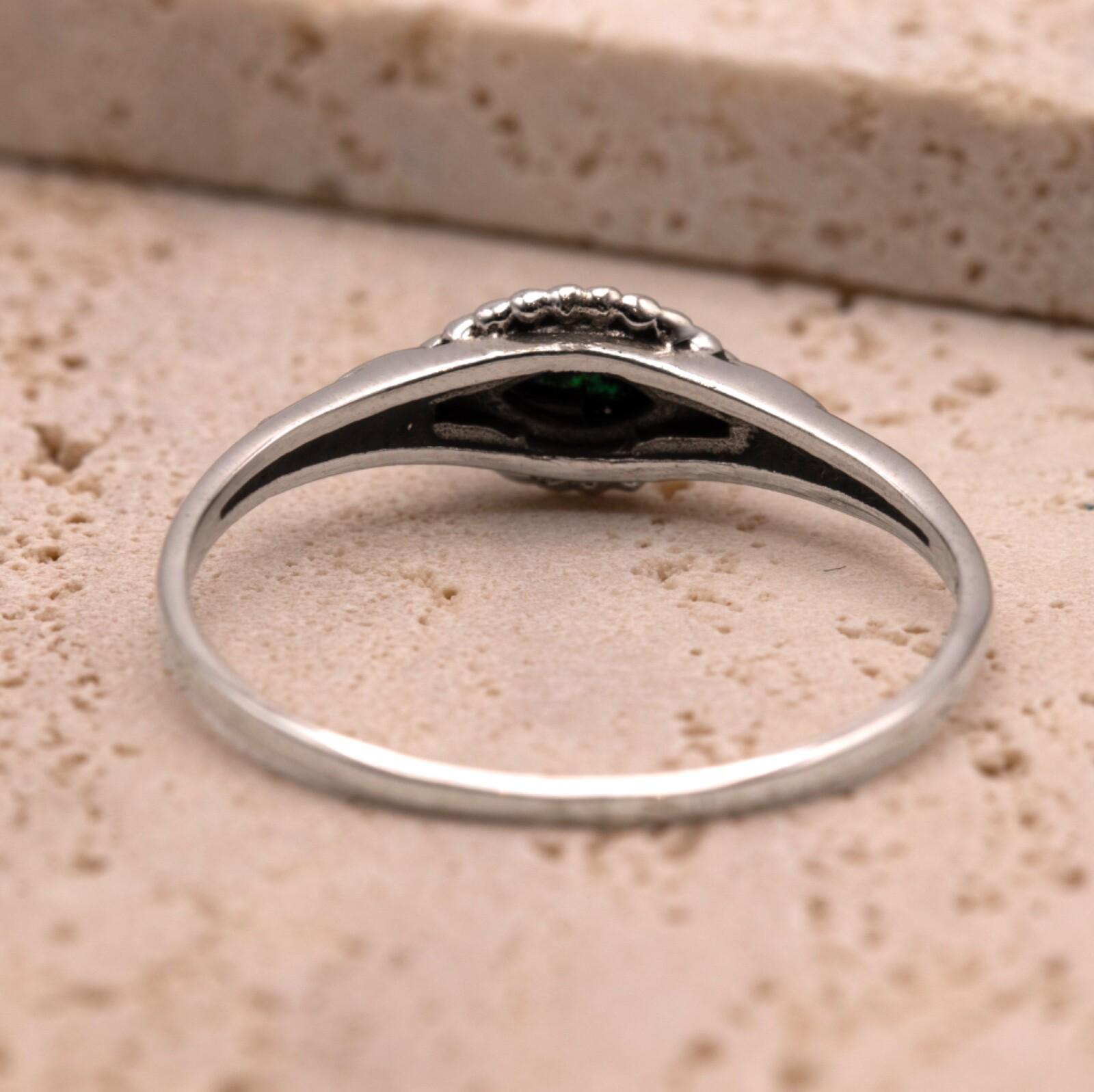 Boho Handmade Sterling Silver Ring With Natural Gemstone - Amethyst, Lapis, Agate, Crystal Marquise, 925 Silver Ring For Women