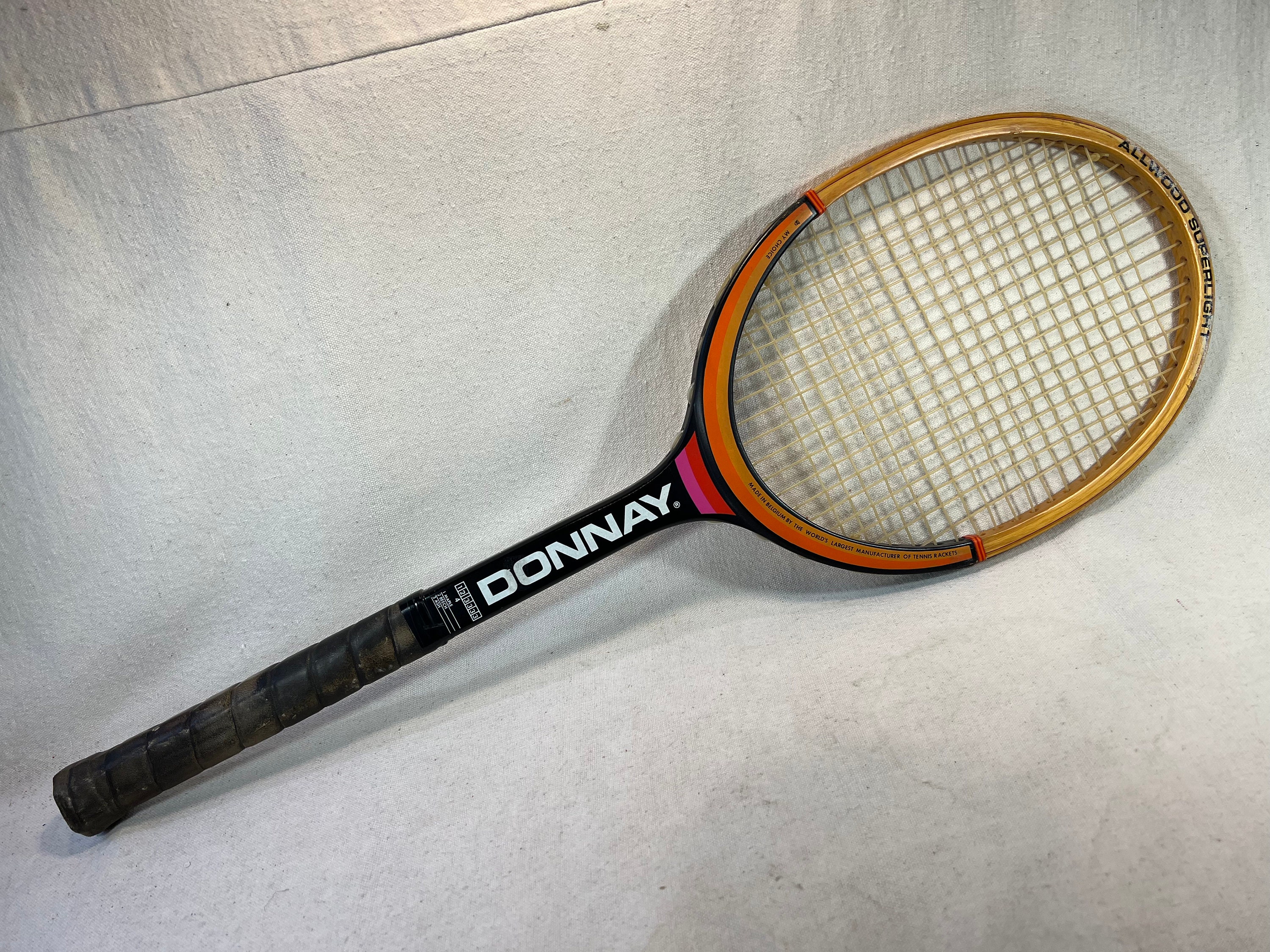 Vintage Donnay Allwood Superlight Bjorn Borg Model Wood Tennis