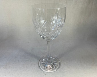 Vintage Edinburgh Crystal Tay Water Goblet Glass 7 3/8 Tall Signed Cut Crystal Stemware Replacement Scotland