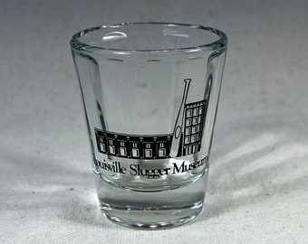 Vintage Louisville Slugger Museum Shot Glass Baseball Bat Company Kentucky Made in USA