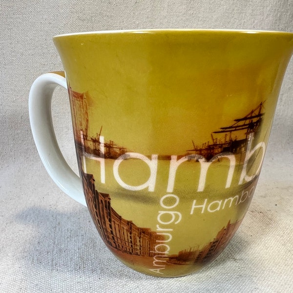 Hamburg Germany Oversized Bone China Coffee Tea Mug from Famous Tee-Maass Shop