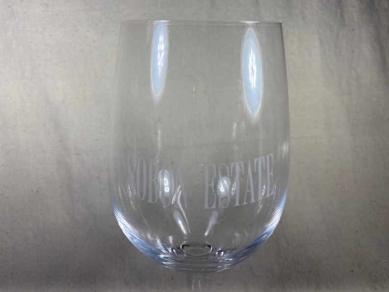 Sobon Estate Crystal Wine Glass Shenandoah Vineyards Amador County California