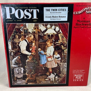 Vintage Springbok Saturday Evening Post 500 Piece Jigsaw Puzzle Curiosity Shop by Norman Rockwell