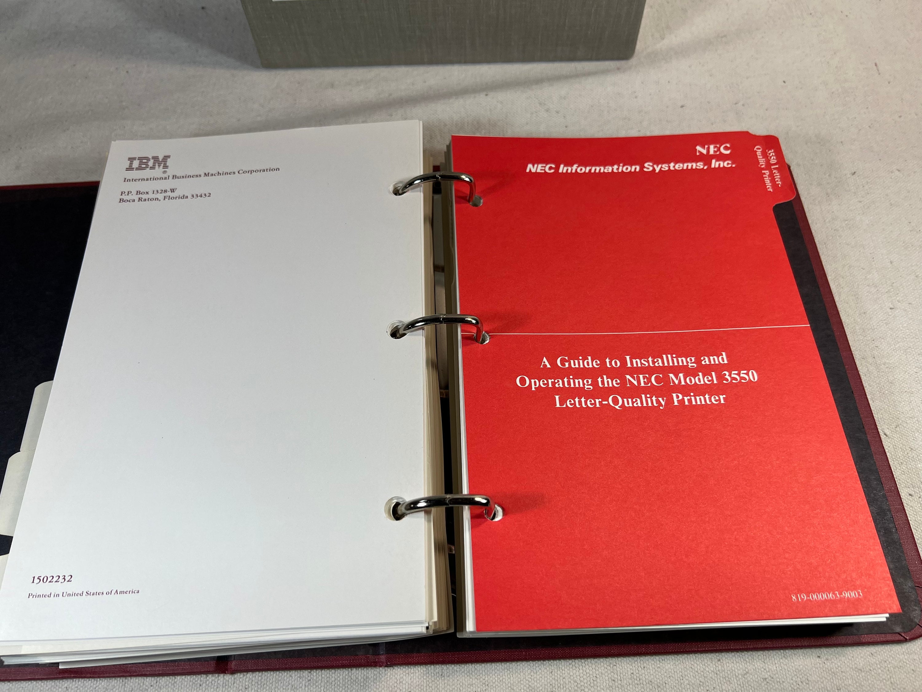 Vintage 1983 IBM Personal Computer Guide to Operations + NEC 3550