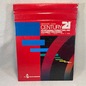Century 21 Keyboarding, Formatting, and Document Processing by T. James Crawford | Vintage Computer Data Entry Book 4th Edition 1990