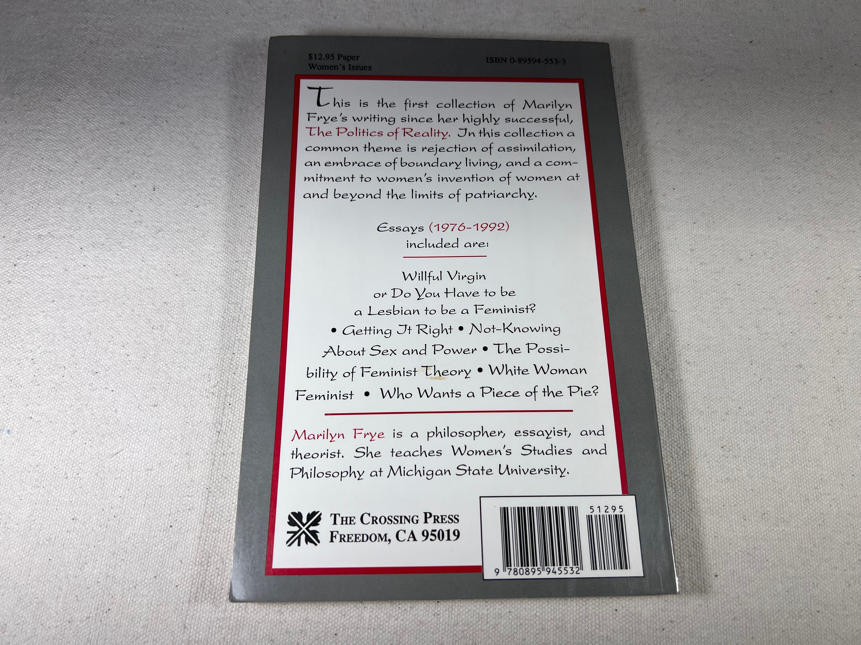 Willful Virgin: Essays in Feminism, 1976-1992 by Marilyn Frye | 1992 Trade  Paperback Philosophy Book - Etsy