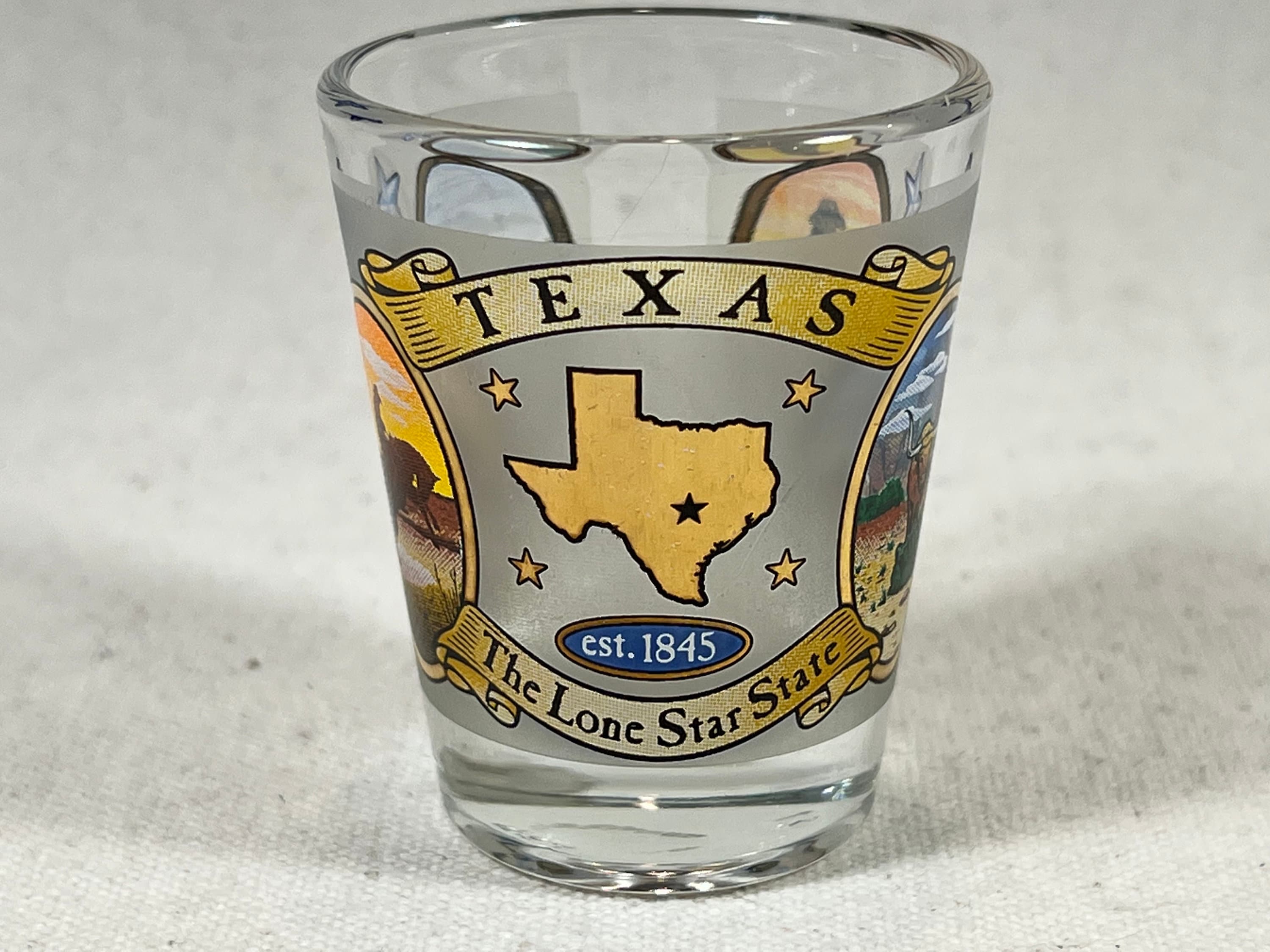 Texas-Flagge Schnapsglas – 42,5 Ml, Spülmaschinenfest, Massiver Boden, Perfekt Als Geschenk Für Texaner, Männer & Frauen
