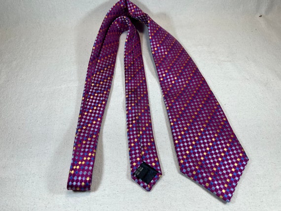 Bugatchi Uomo Italian Silk Necktie Iridescent Plu… - image 2