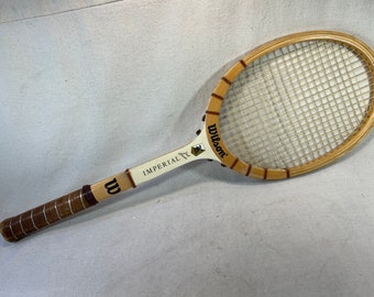 Vintage Wilson Jack Kramer Imperial Wood Tennis Racquet Racket | Retro Sports Decor | Bar Pub Man Cave Rec Room | Made in Belgium