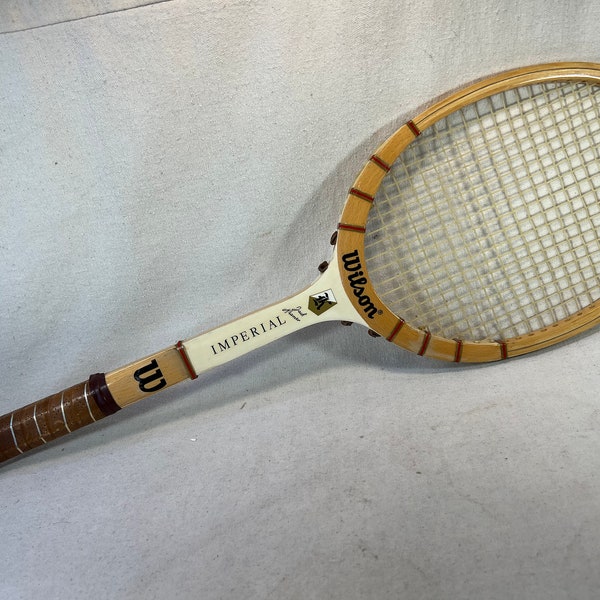 Vintage Wilson Jack Kramer Imperial Wood Tennis Racquet Racket | Retro Sports Decor | Bar Pub Man Cave Rec Room | Made in Belgium