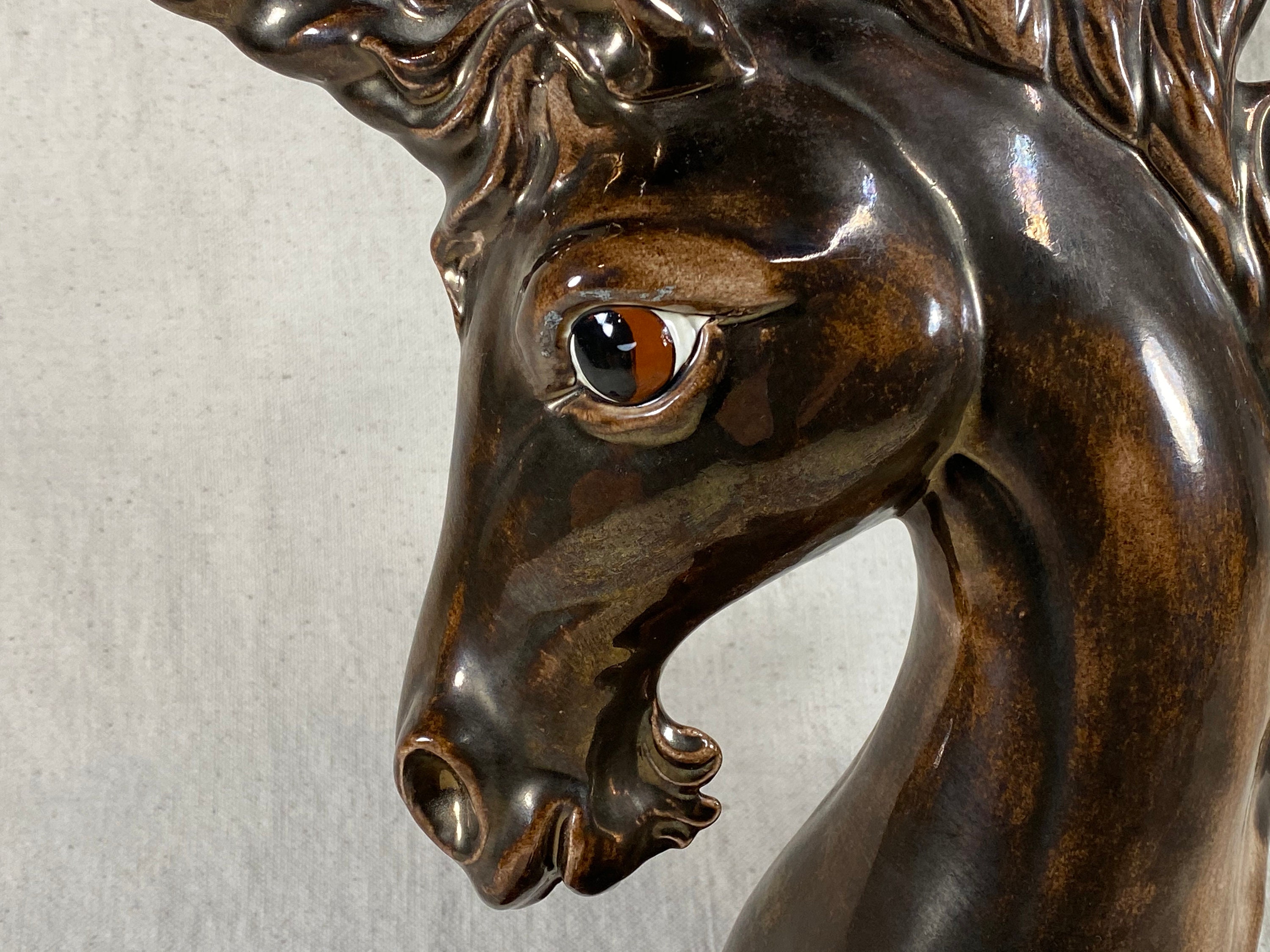 Vintage Handpainted Ceramic Unicorn Head Statue Bust Etsy