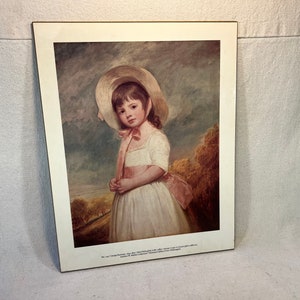 Vintage George Romney Miss Juliana Willoughby Reproduction Art Print on ...