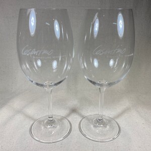 Pair of Cosentino Signature Wineries Wine Glasses | Napa Valley Winery St. Helena California Vineyards
