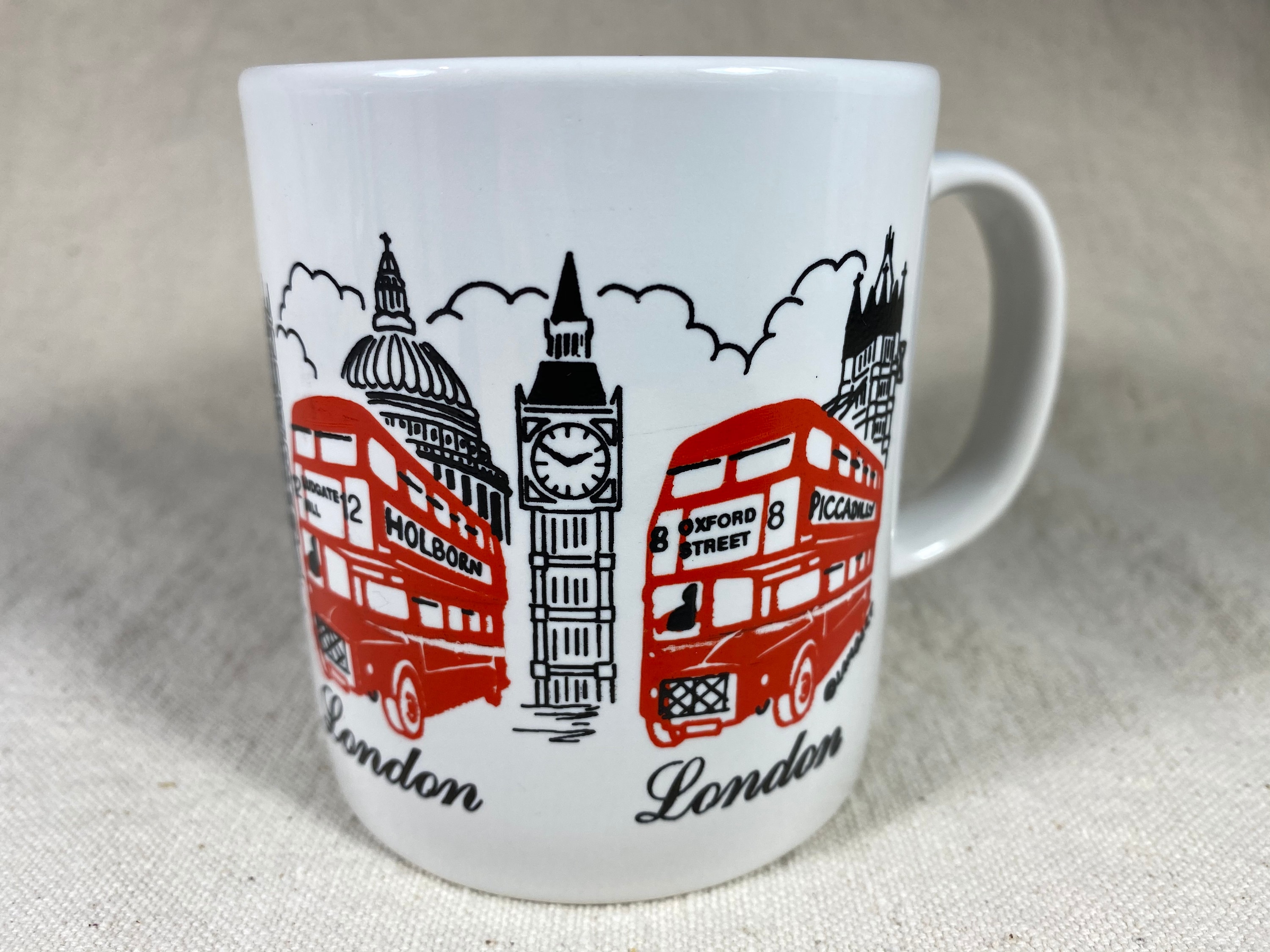 Vintage London Souvenir Mug St. Pauls Westminster Abbey Oxford
