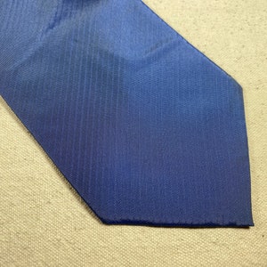 Vintage Ted Lapidus Necktie Blue Raised Stripes Textured Italian All Silk Men’s Tie Handmade in Italy