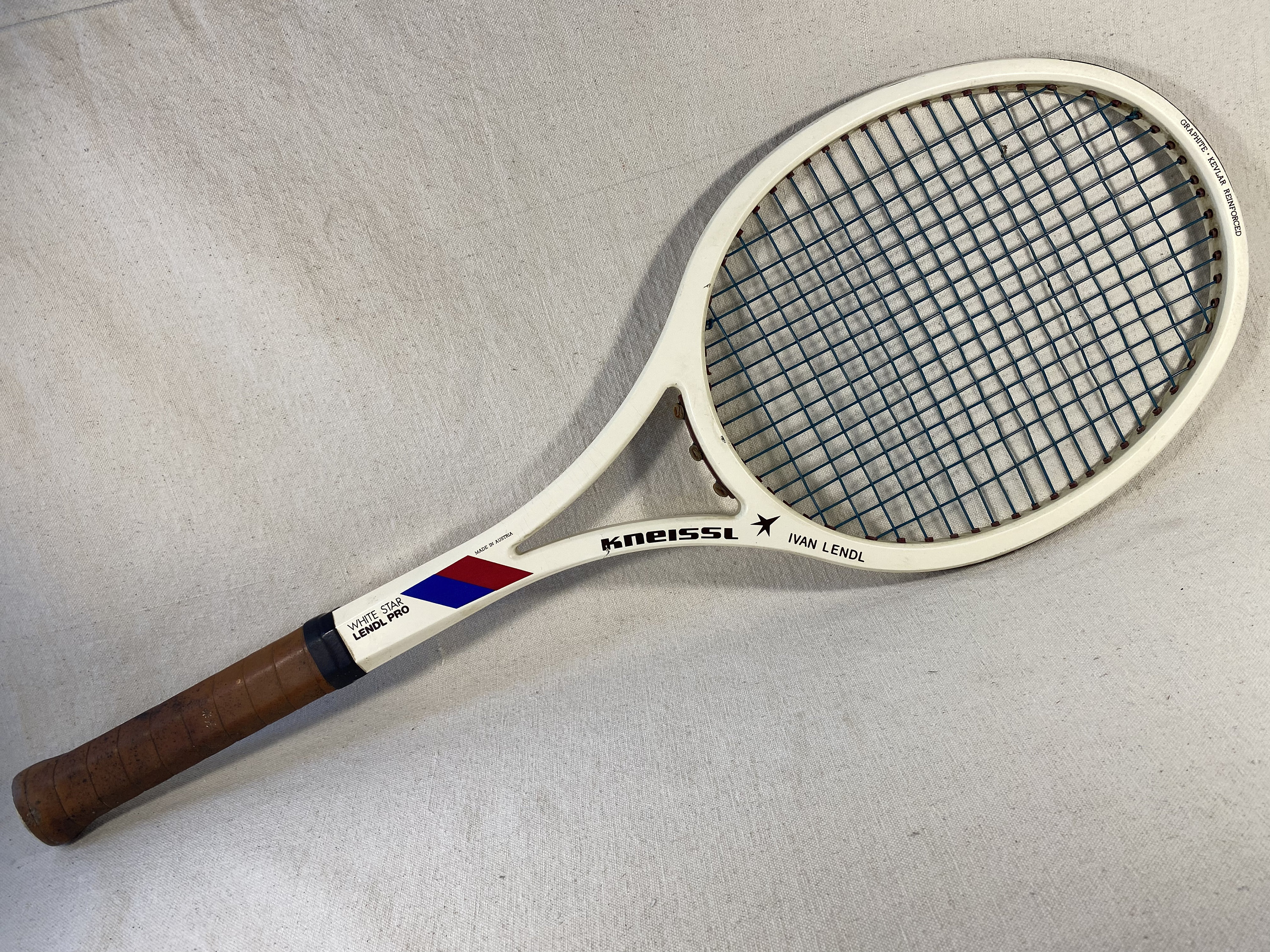 Vintage Kneissl White Star Ivan Lendl Pro Kevlar Graphite Tennis