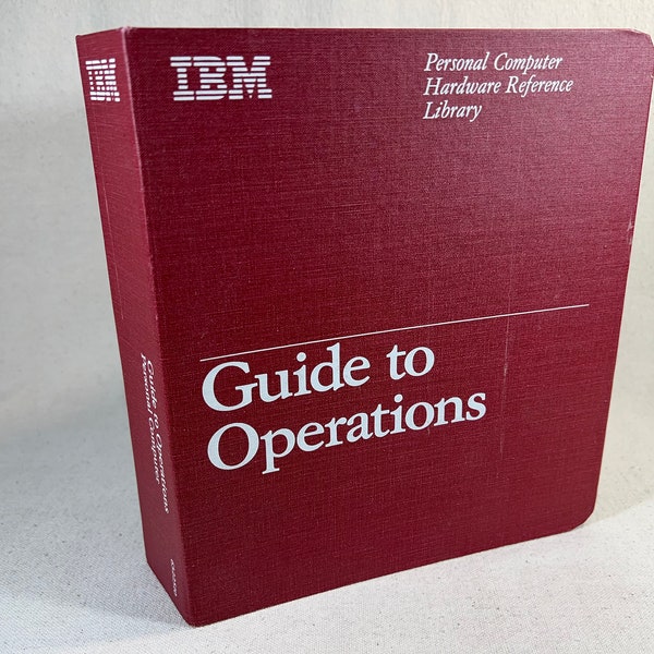 Vintage 1984 IBM Personal Computer Guide to Operations Ring Bound PC Hardware Reference Library con disquetes
