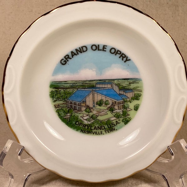 Vintage Grand Ole Opry Souvenir Plate Opryland USA Nashville, Tennessee Country Music Venue