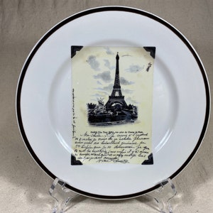 Paris Tour Eiffel Carte Postale Plaque Décorative France Tour Eiffel Rosanna Made in Italy