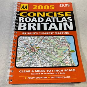 AA Concise Road Atlas Britain 2005 / Vintage Map Book Automobile Association